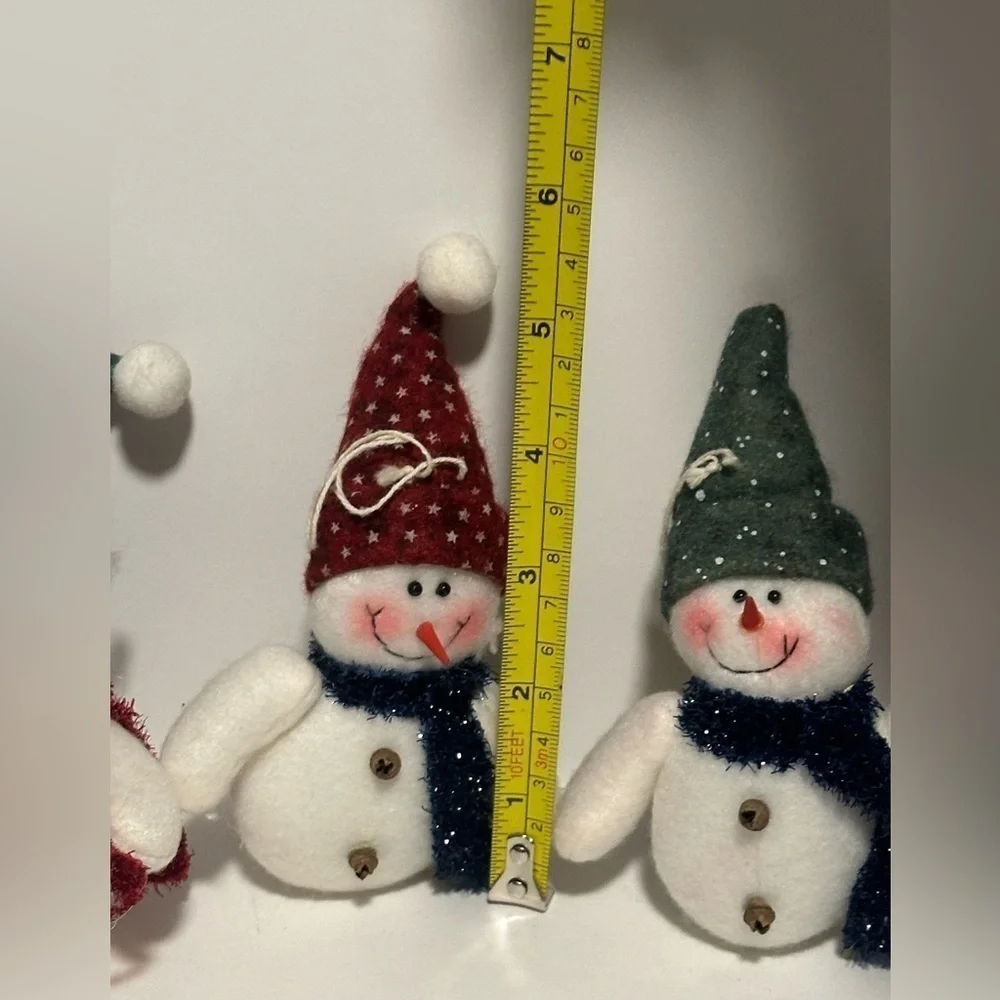 Large Collection of Stuffed Snowman Ornaments